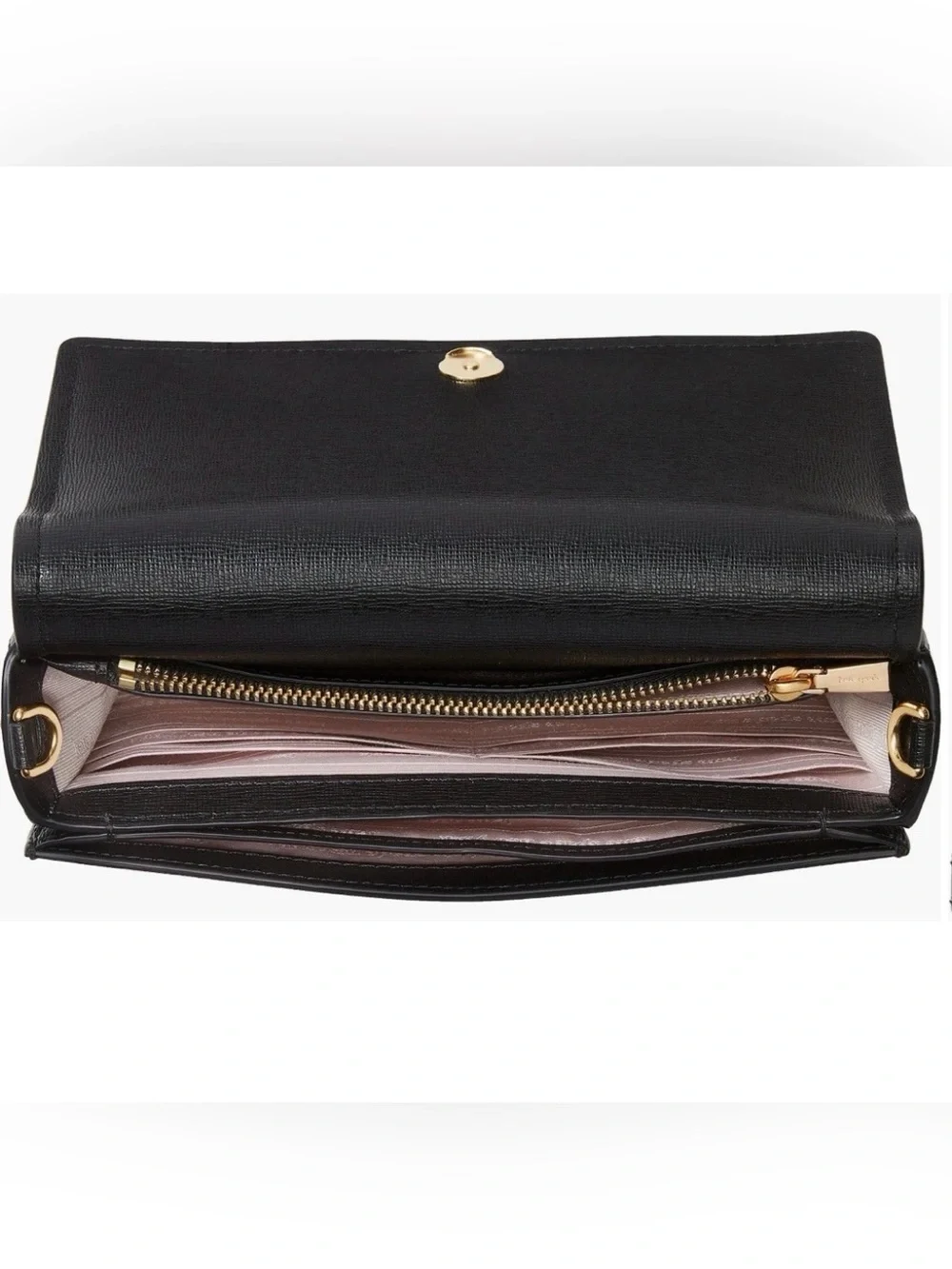 Kate Spade Black Extra Small Morgan Saffiano Leather Flap Crossbody